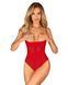 Боди с доступом Obsessive Ingridia crotchless teddy M/L, красное, открытая грудь SO9026 фото 1