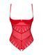 Боди с доступом Obsessive Ingridia crotchless teddy M/L, красное, открытая грудь SO9026 фото 3