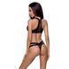 Комплект білизни Passion Exclusive ARIN SET XXL/XXXL, black, сітчастий ліф і стрінги PS25403 фото 2