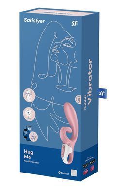 Смарт вібратор-кролик Satisfyer Hug Me Pink, 2 мотори, діаметр 4,2см, широка кліторальна частина SO6274 фото