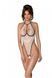 Боді з доступом Passion CHIKA BODY XXL/XXXL, cream SO9697 фото 1