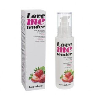 Распродажа!!! Массажное масло Love To Love - Love Me Tender, Strawberry (100 мл) (срок 08.2025) SO1389-R фото