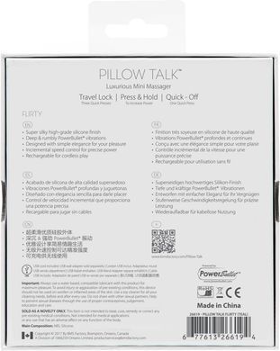 Роскошный вибратор PILLOW TALK - Flirty Pink с кристаллом Сваровски, гибкая головка SO2725 фото