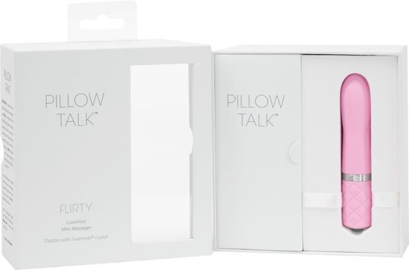 Роскошный вибратор PILLOW TALK - Flirty Pink с кристаллом Сваровски, гибкая головка SO2725 фото