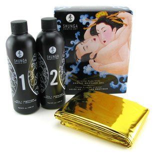 Гель для NURU масажу Shunga Oriental Body-to-Body &ndash; Exotic Fruits (2 x 225 мл) плюс простирадло SO2552 фото