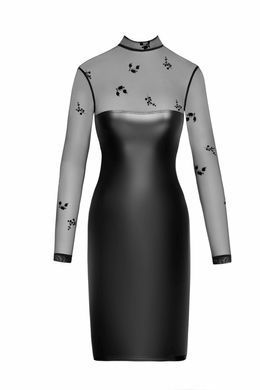 Сукня Noir Handmade F310 Sublime wetlook and flocked mesh midi dress - 3XL SX0302 фото