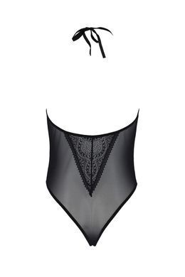 Боди Passion DROSERA BODY black, L/XL, высокие вырезы, верх на завязках SX0470 фото