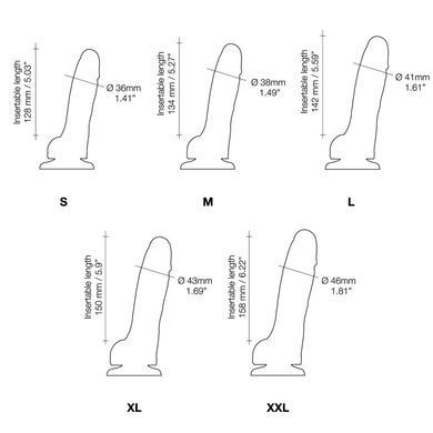 Реалістичний фалоімітатор Strap-On-Me Sliding Skin Realistic Dildo Vanille XXL, ефект рухливої шкіри SO6260 фото