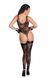 Боді Noir Handmade F242 Tulle body with patterned flock embroidery - XL SX0154 фото 2