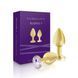Набір металевих анальних пробок із кристалом RIANNE S &ndash; Booty Plug Luxury Set, діаметр 3 та 3,5 см SO3858 фото 1