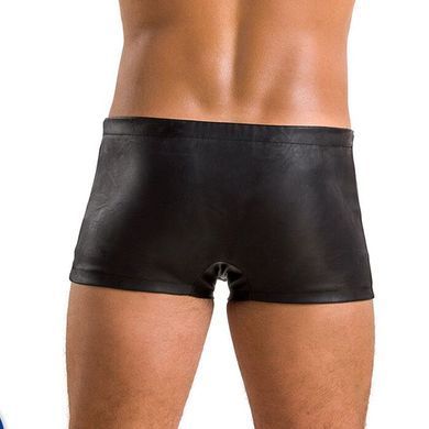 Мужские кожаные боксеры с заклепками Passion 048 SHORT DAVID L/XL Black SO7615 фото
