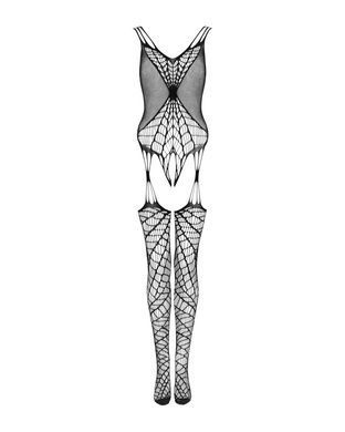 Ажурный бодистокинг под паутину Obsessive Bodystocking G325 black S/M/L, черный, комбинезон, имитаци SO7247 фото