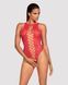 Ажурный бодистокинг с эффектом шнуровки Obsessive B120 teddy red S/M/L, красный (мятая упаковка!!!) SO7208-R фото 1