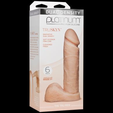 Фаллоимитатор Doc Johnson Platinum TRUSKYN - The Tru Ride 6 Inch, диаметр 4,3см, двухслойный силикон SO1969 фото