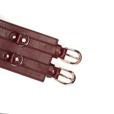 Кожаный пояс для бондажа Liebe Seele Wine Red Waist Cuff, L Size SO9462 фото