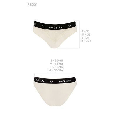 Трусики с широкой резинкой и кружевом Passion PS001 PANTIES M, ecru SO4164 фото