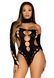Безшовне боді на одне плече Leg Avenue Seamless thong back bodysuit, One Size, чорне SO9097 фото 1