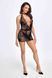 Сукня Noir Handmade F313 Mythos mini flocked mesh dress with jewelry rhinestone chain - XL SX0318 фото 3