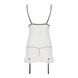 Сорочка прозора з пажами Passion ORIHIME CHEMISE L/XL, white, трусики, стрепи EL16404 фото 4