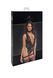 Боди Noir Handmade F297 Libido Deep-V bodysuit with collar, pearl chain and garter - S SX0219 фото 5