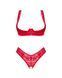 Комплект білизни Obsessive Lacelove cupless 2-pcs set M/L Red, відкритий доступ, відкриті груди SO8653 фото 2