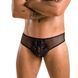 Мужские трусы со шнуровкой Passion 035 SLIP RICHARD L/XL Black, экокожа, сетка SO7576 фото 1