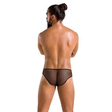 Мужские трусы со шнуровкой Passion 035 SLIP RICHARD XXL/XXXL Black, экокожа, сетка SO7578 фото