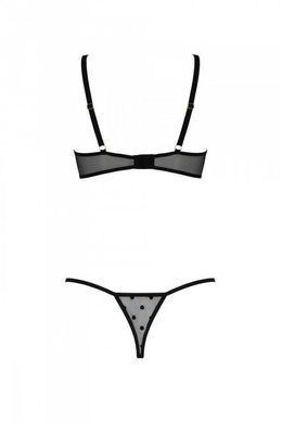 Еротичний комплект Passion MARINA SET WITH OPEN BRA, L/XL, black, відкриті чашки SO9735 фото