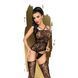 Бодістокінг Penthouse Magical Mistress S/L Black, відкритий доступ, квітковий декор, імітація панчіх SO6465 фото 1