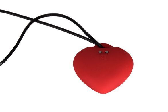 Мини-вибратор &laquo;Сердечко&raquo; FairyGasm PleasureStone red, 9 режимов, на шнурке SX0645 фото