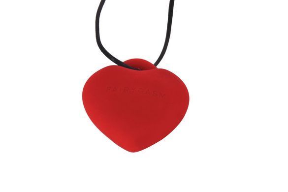 Мини-вибратор &laquo;Сердечко&raquo; FairyGasm PleasureStone red, 9 режимов, на шнурке SX0645 фото