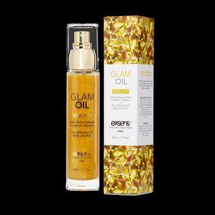 Распродажа!!! Масло для тела с блеском EXSENS Glam Oil 50мл, с маслом миндаля (срок 03.2025) SO2363-R фото