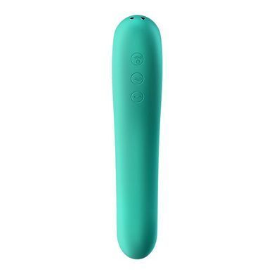 Вакуумный стимулятор с вибрацией Satisfyer Dual Kiss Green SO6116 фото