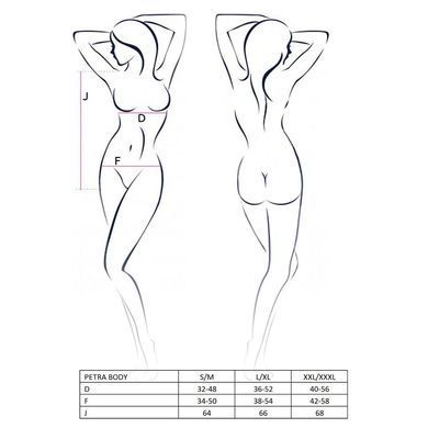 Розпродаж!!! Боді-монокіні з глибоким декольте PETRA BODY black XXL/XXXL &mdash; Passion Exclusive PS23102 фото