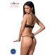 Комплект білизни Passion Exclusive QUENTRIS BIKINI S/M, black, стрінги і напіввідкритий ліф PS26602 фото 2