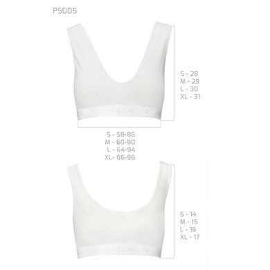 Спортивный топ из эластичного хлопка Passion PS005 TOP M, white SO4228 фото