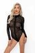 (SALE) Боди Noir Handmade F287 Leopard flock bodysuit with long sleeves - L SX0179 фото 1