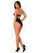Прозрачное боди Obsessive Selinne teddy XS/S Black, мелкая сетка, двойные бретели SO8664 фото 6