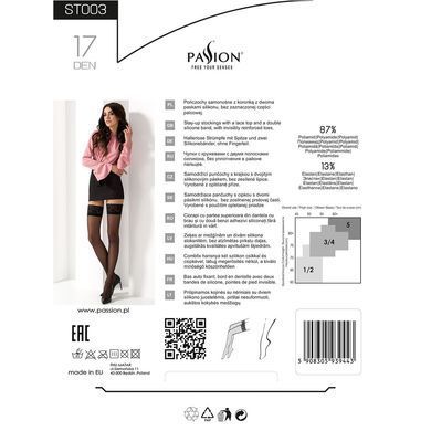 Чулки Passion ST003 5 - XXL nero PS23607 фото