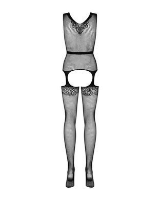 Бодистокинг Obsessive Bodystocking F217 S/M/L, элегантный силуэтный рисунок, имитация чулок SO7226 фото