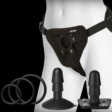 Набір для страпона Doc Johnson Vac-U-Lock Dual Density UltraSKYN Set, діаметр 3&times;4,5см SO1987 фото