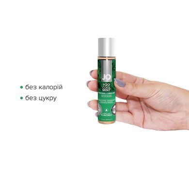 Смазка на водной основе JO H2O &mdash; Cool Mint (30 мл) без сахара, растительный глицерин SO1625 фото